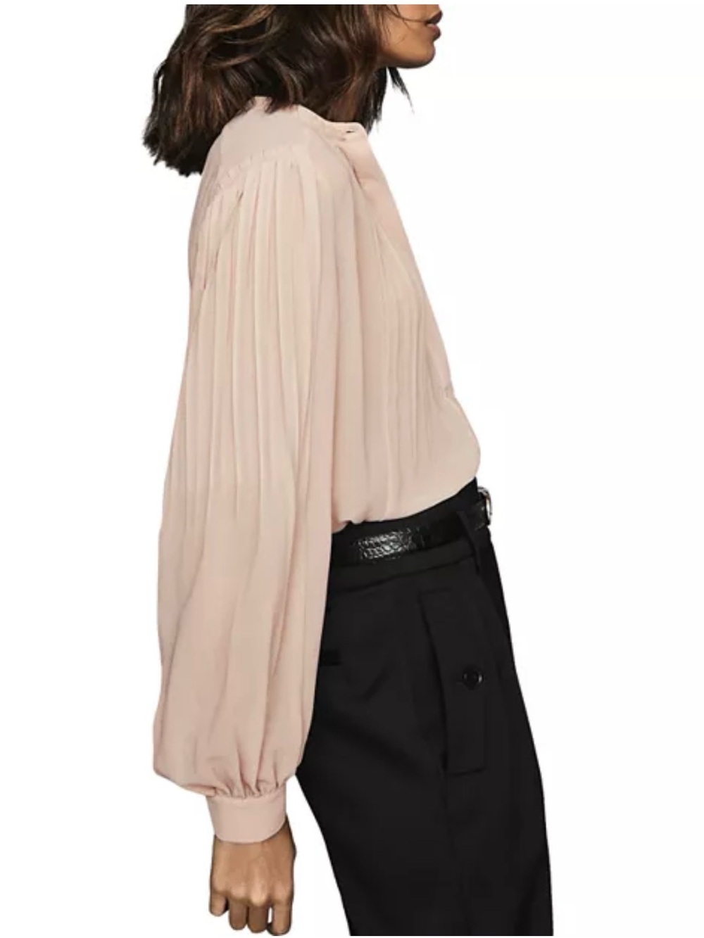 REISS Handen Pleated Blouse UK 10 / US 6 $239 - Picture 5 of 9